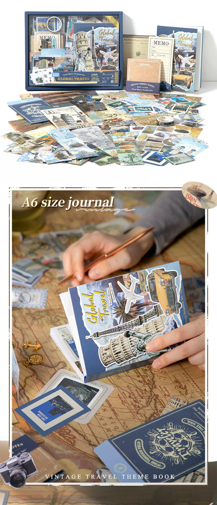 Set de papeleria Global Travel-154 pzas