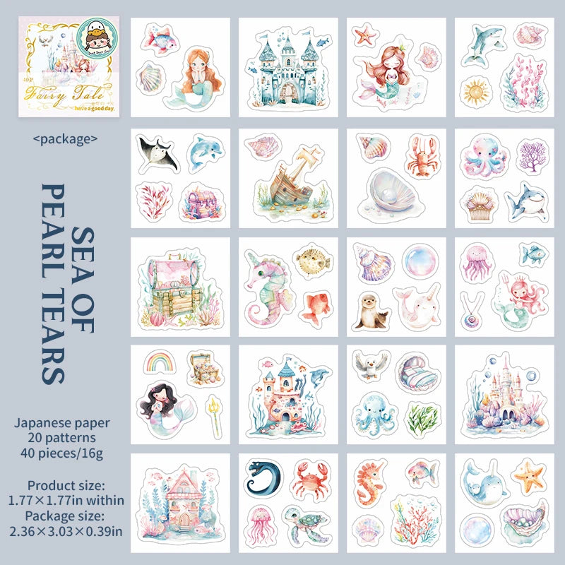 Mini librito de stickers fairy tale-40 pzas