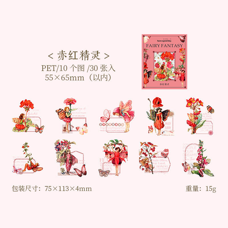 Stickers Fairy fantasy-30 pzas