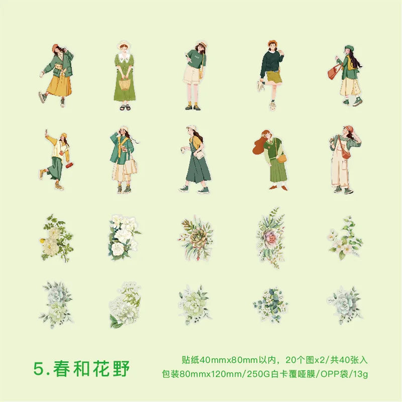 Stickers beautiful girls-40 pzas
