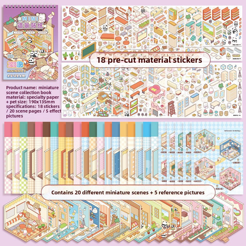 Libro armable de 20 escenarios 3D A5