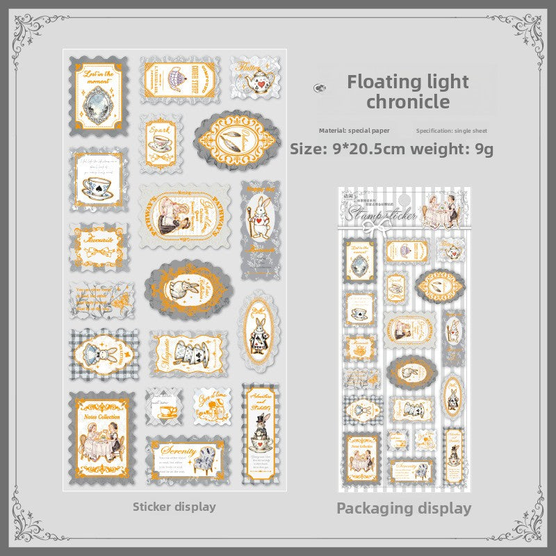 Stickers estampillas con relieve y foil