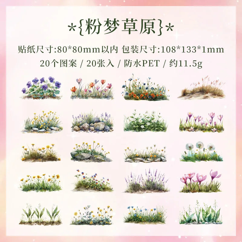 Stickers jardines-20 pzas
