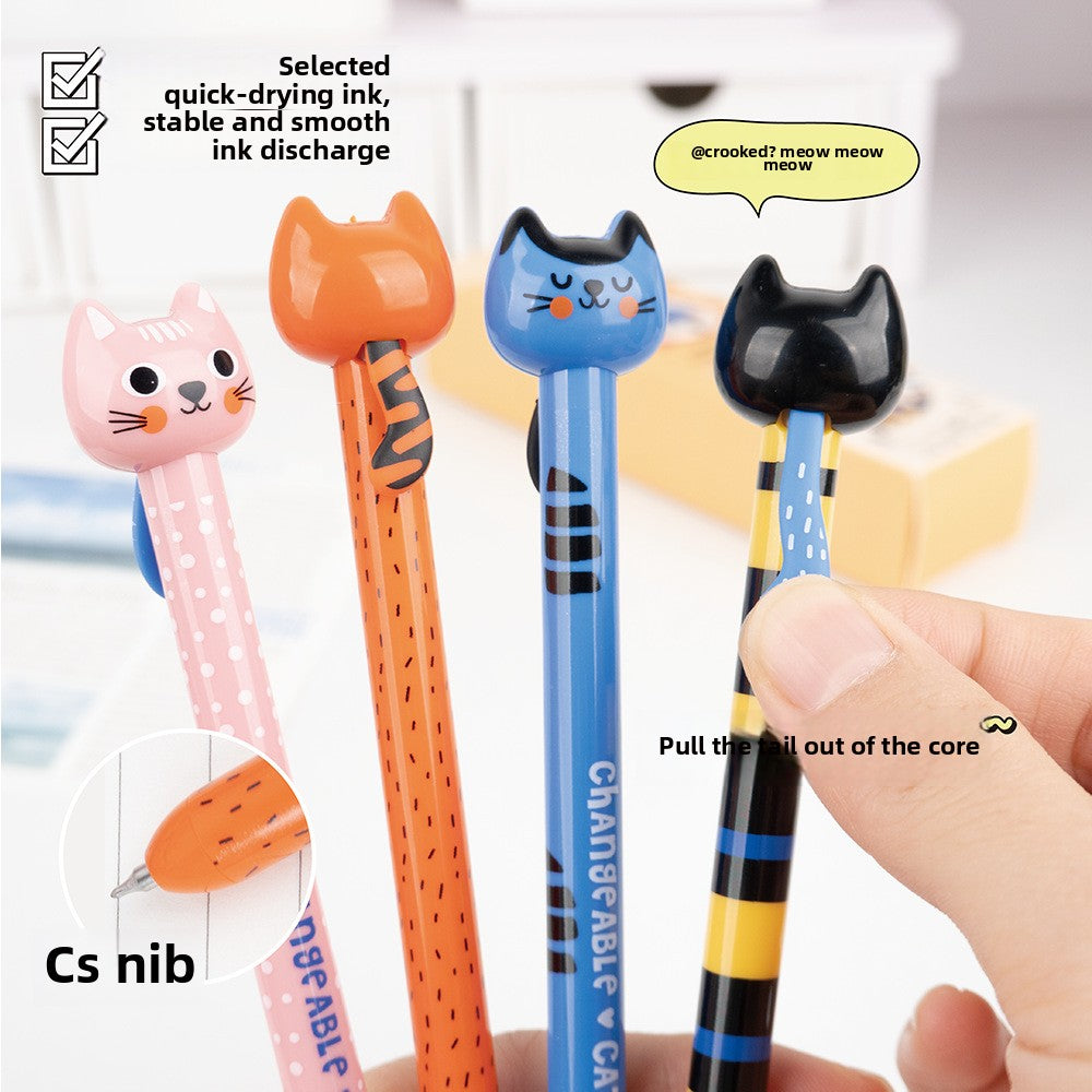 Lapicero gel tinta negra 0.5mm gatito-1 pza