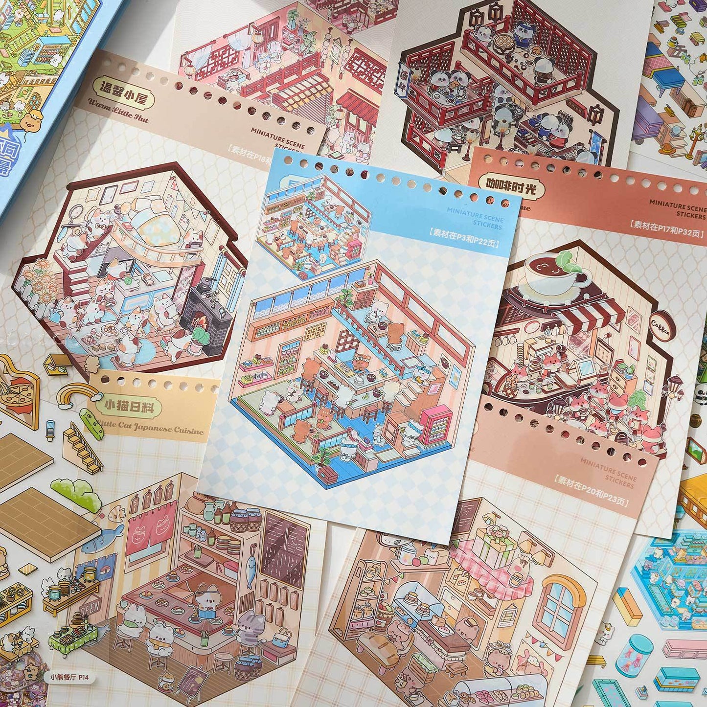 Libro celeste de 20 escenarios 3D A5
