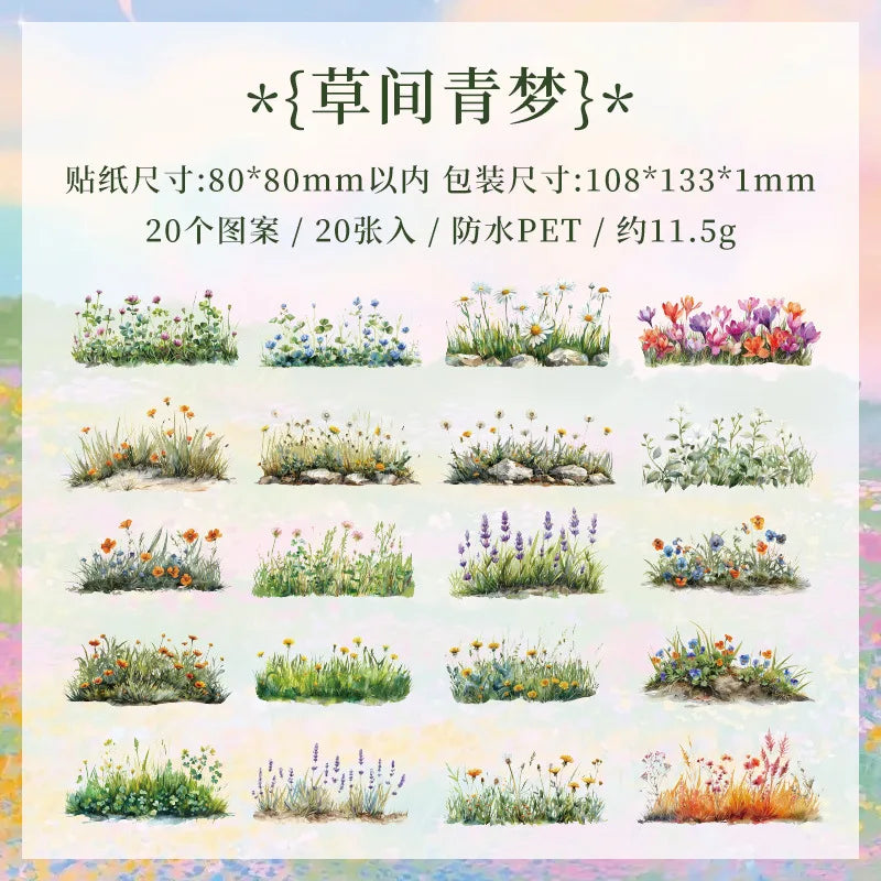 Stickers jardines-20 pzas
