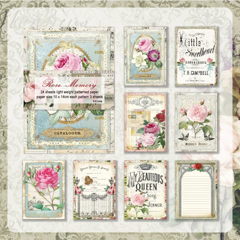 Papel retro boblewoman-24 hojas