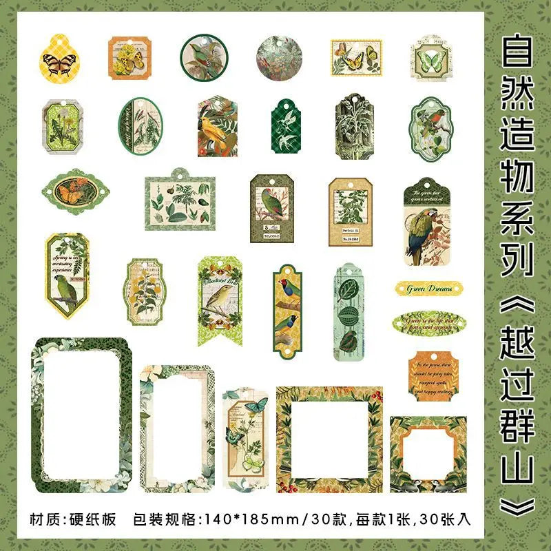Set de hangtag vintage-30 pzas