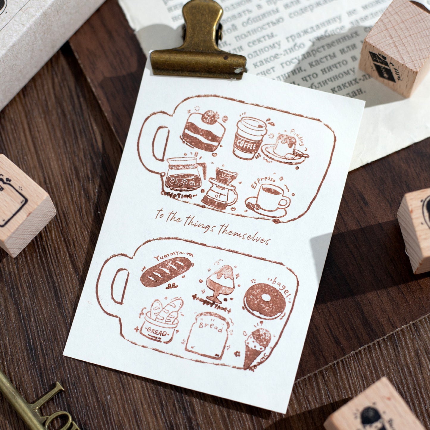 Sellitos de madera Ribber Stamp-9 pzas