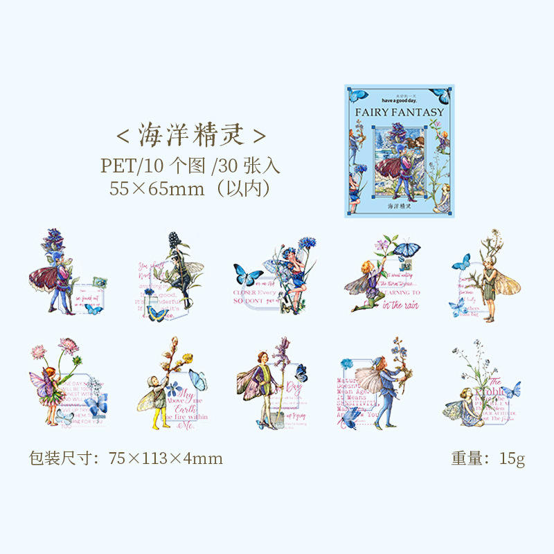 Stickers Fairy fantasy-30 pzas
