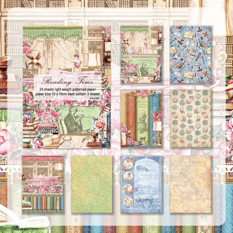 Papel retro boblewoman-24 hojas