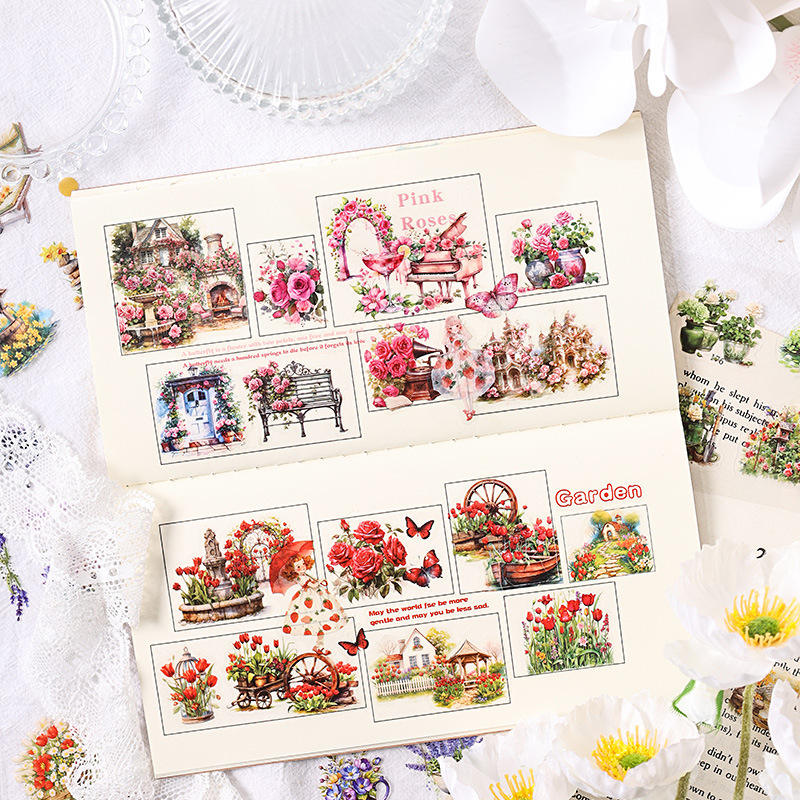 Box de stickers flower shadow-150 hojas