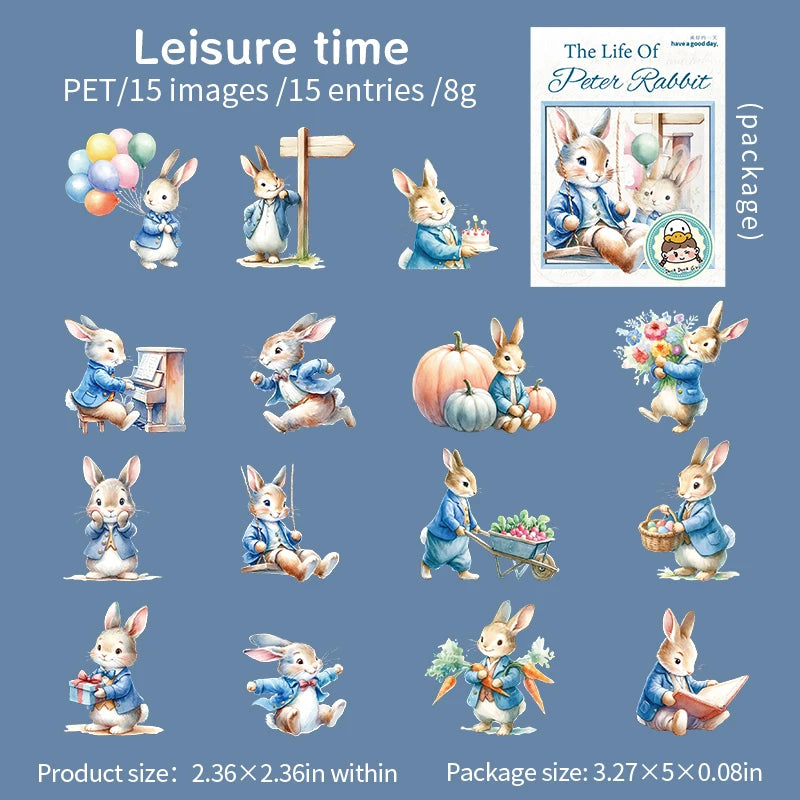 Stickers Peter Rabbit-15 pzas