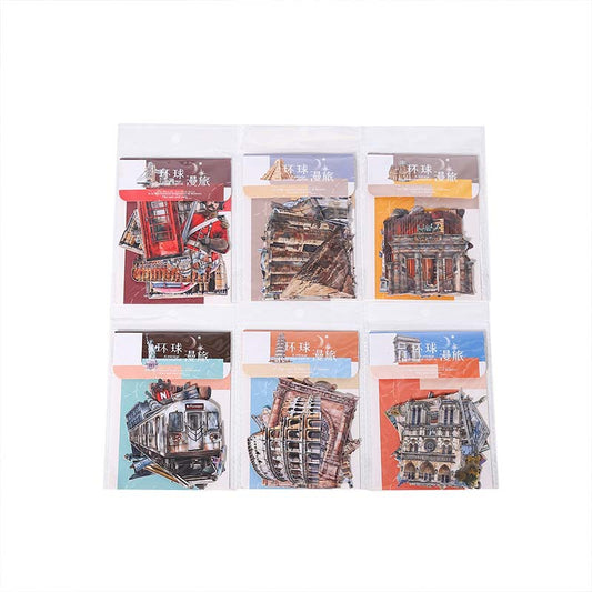 Stickers travel cartonaje-10 pzas