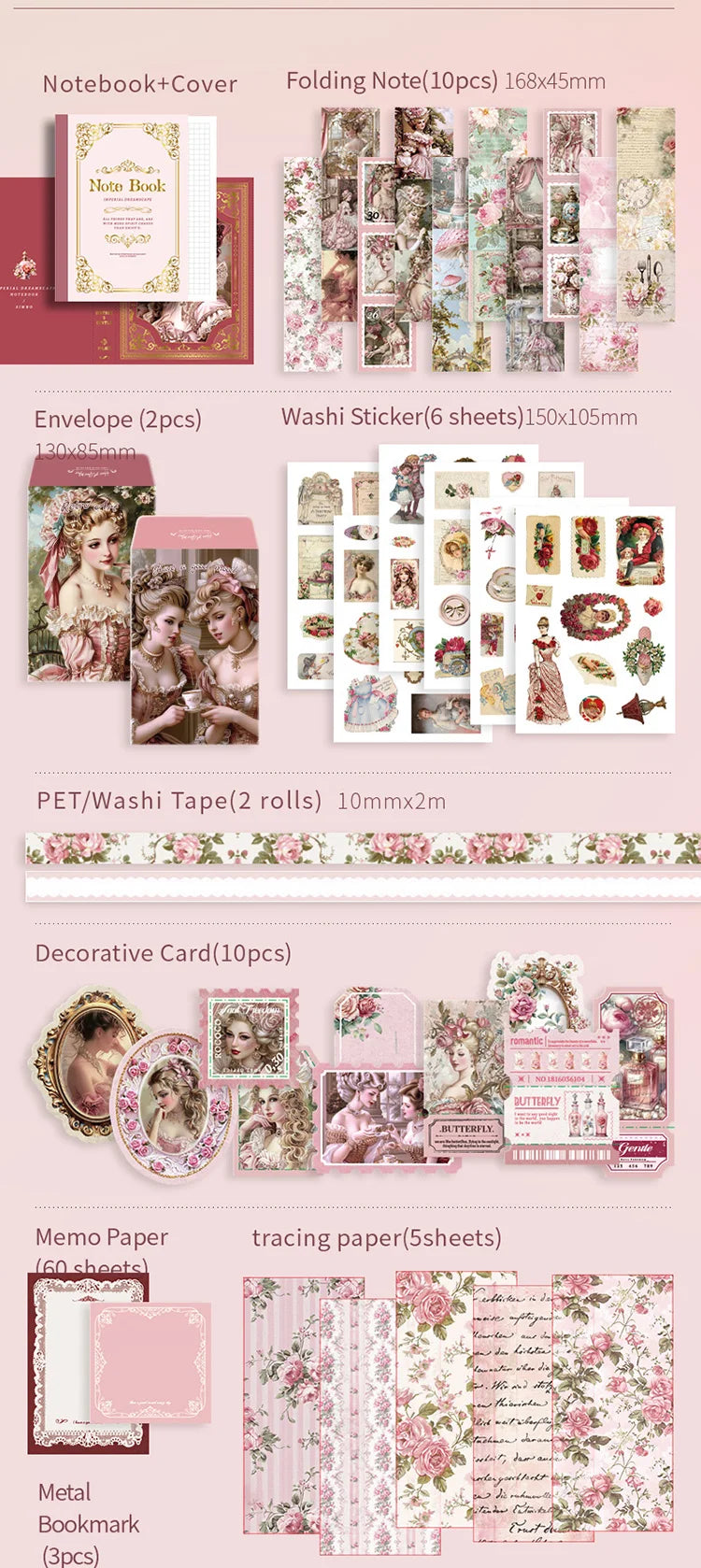 Set de papeleria Leisure tea time-140 pzas
