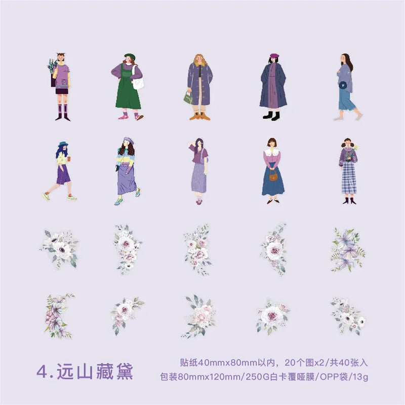 Stickers beautiful girls-40 pzas