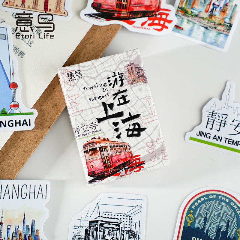 Cajita de stickers Shanghai-30 pzas