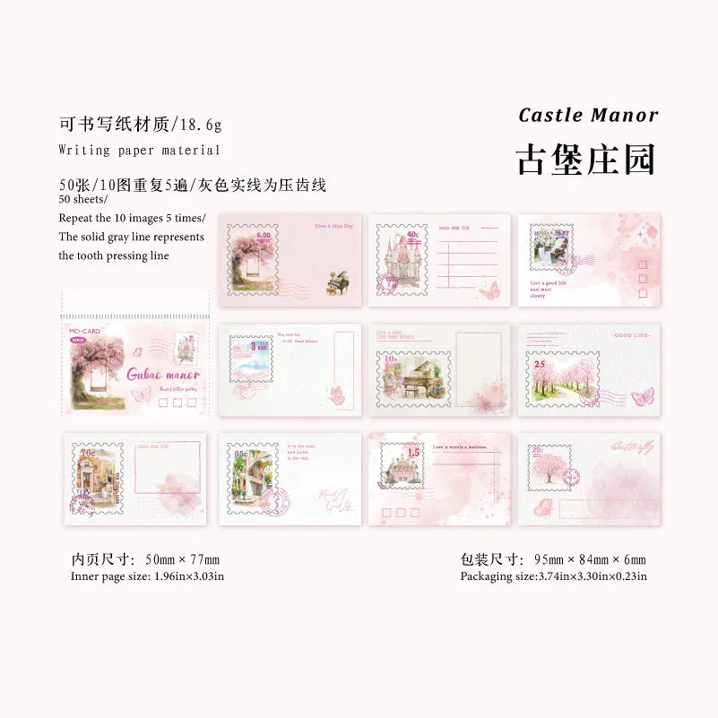 Notepad mini cartas y postales-50 hojas