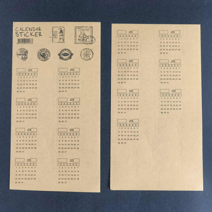 Stickers calendario-2 hojas