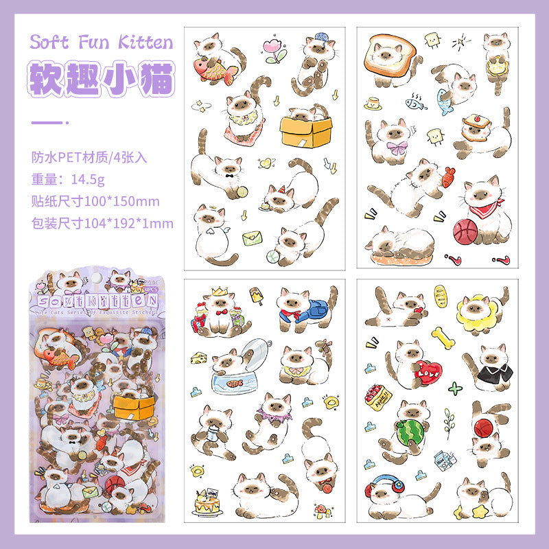Stickers gatitos cute-4 planchas