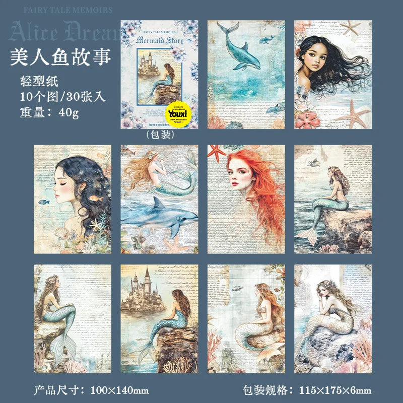 Papeles fairy tale memories-30 pzas