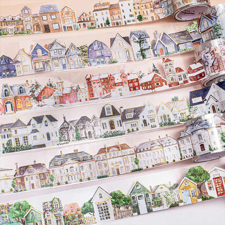 Washitape roll "small rural residence"-2 metros