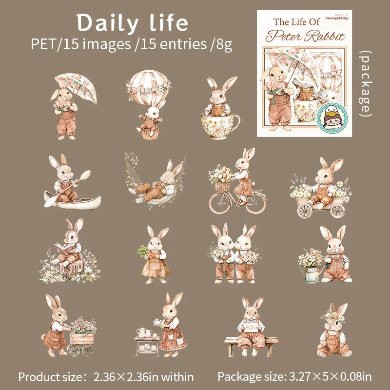 Stickers Peter Rabbit-15 pzas
