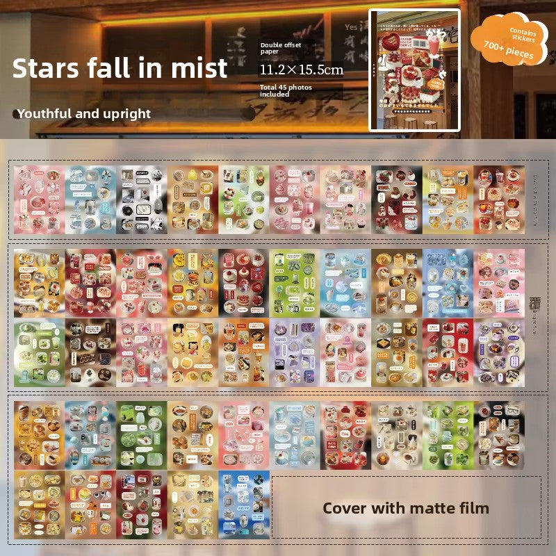 Librito de stickers japones tapa dura-45 hojas
