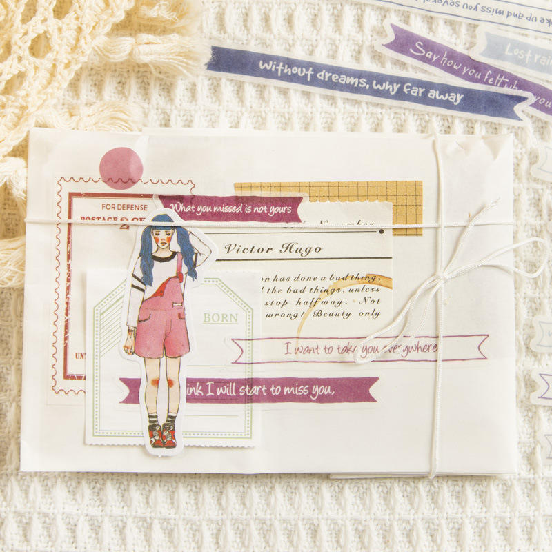 Stickers Romantic series Casets-60 pzas