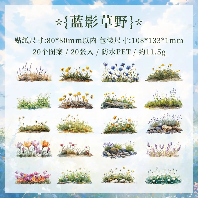 Stickers jardines-20 pzas