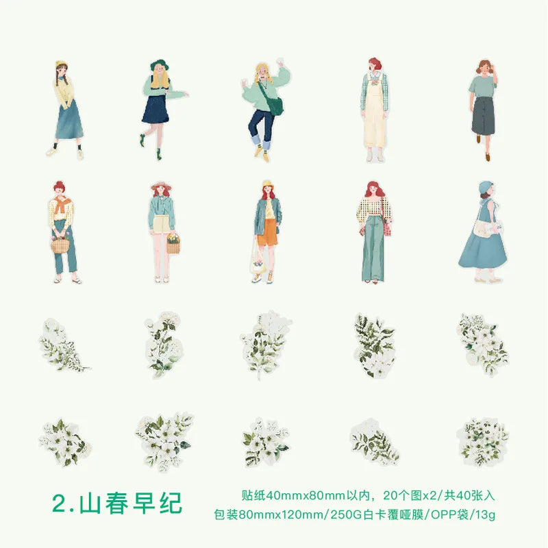 Stickers beautiful girls-40 pzas