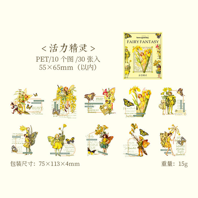 Stickers Fairy fantasy-30 pzas