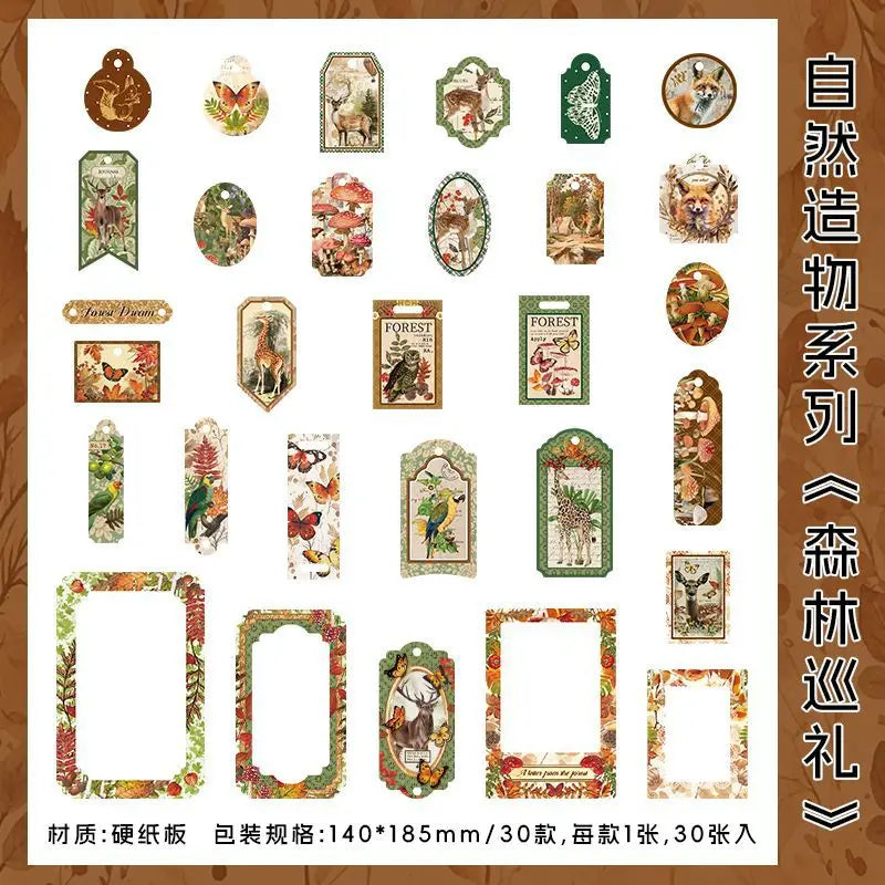 Set de hangtag vintage-30 pzas