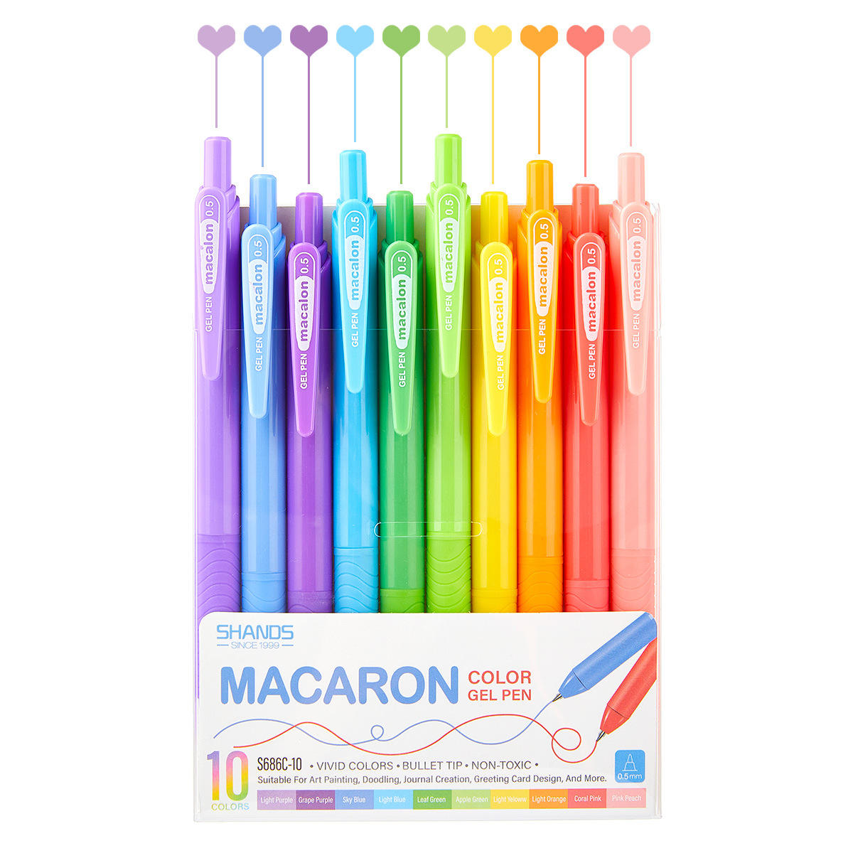 Set de lapiceros gel shands-10 pzas