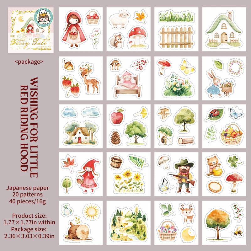 Mini librito de stickers fairy tale-40 pzas