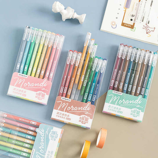 Set de lapiceros morandi tinta gel-9 pzas