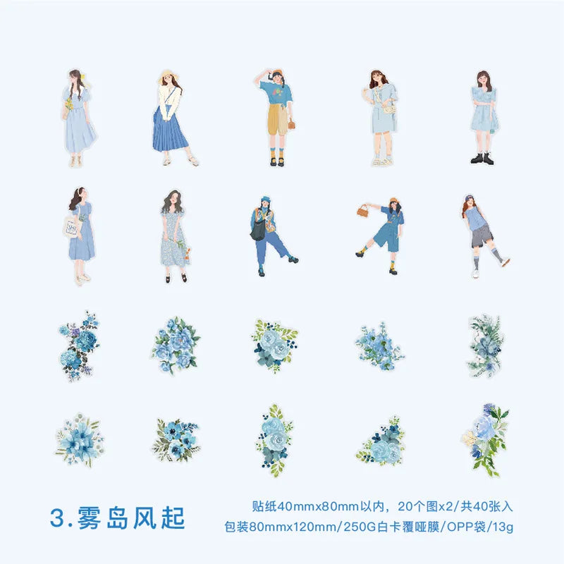 Stickers beautiful girls-40 pzas