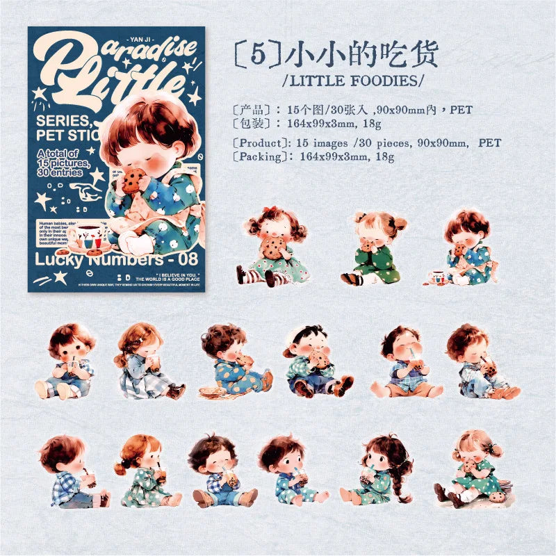 Stickers little adventures-30 pzas