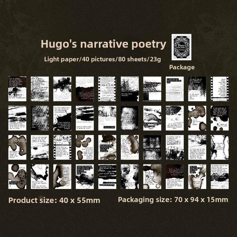 Mini librito decopapel poetry-80 hojas
