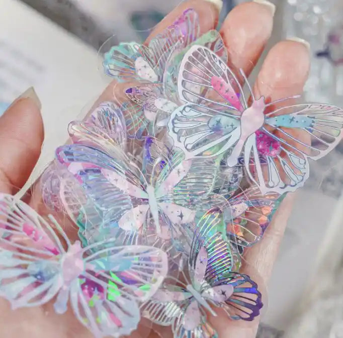 Stickers butterfly holo-20 pzas
