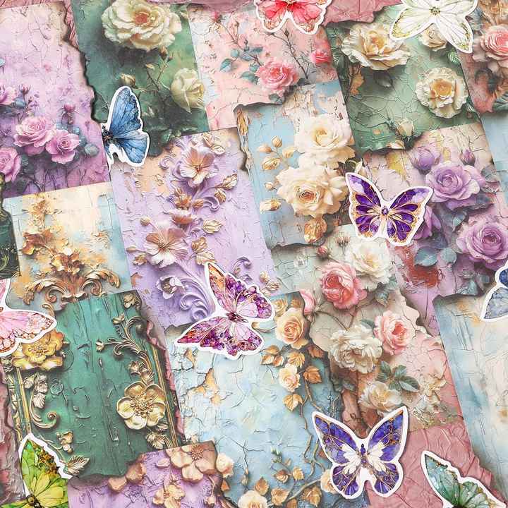 Set mariposas y flores-30 pzas