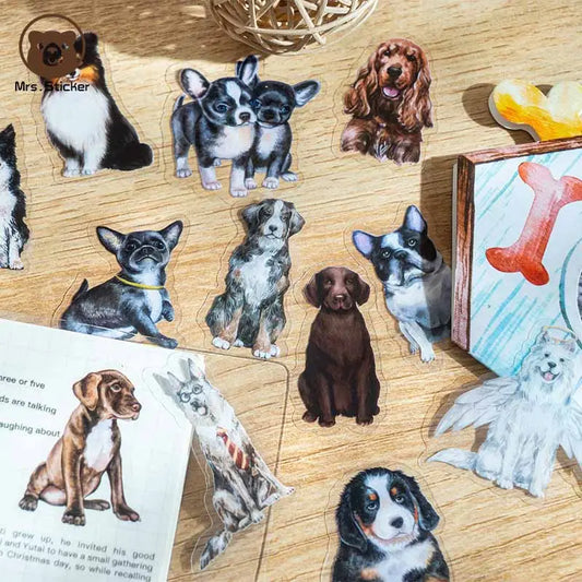 Stickers mascotas kawaii-30 pzas