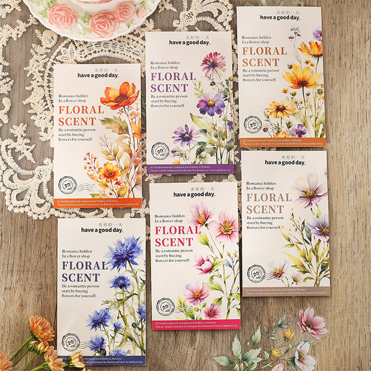 Stickers pet flores grandes-20 pzas