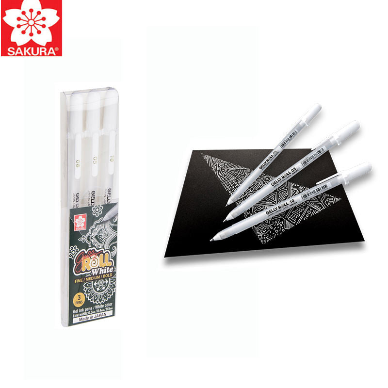 Gelly Roll Tinta blanca-3 pzas