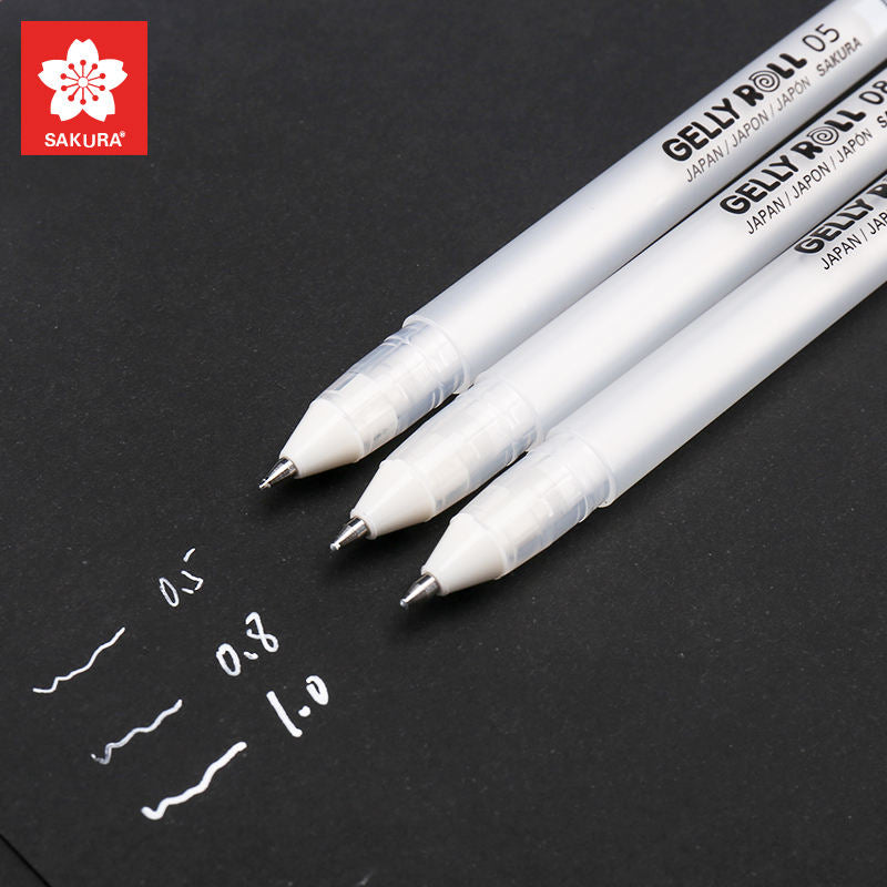 Gelly Roll Tinta blanca-3 pzas