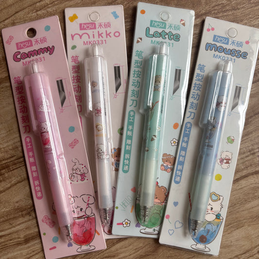 Lapicero cutter punta fina de metal-1 pza