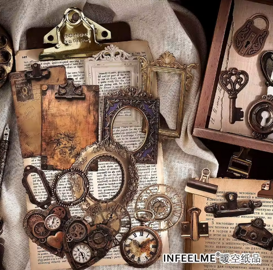 Stickers objetos vintage-30 pza