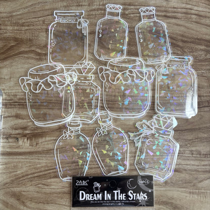 Botellitas holográficas-10 pzas