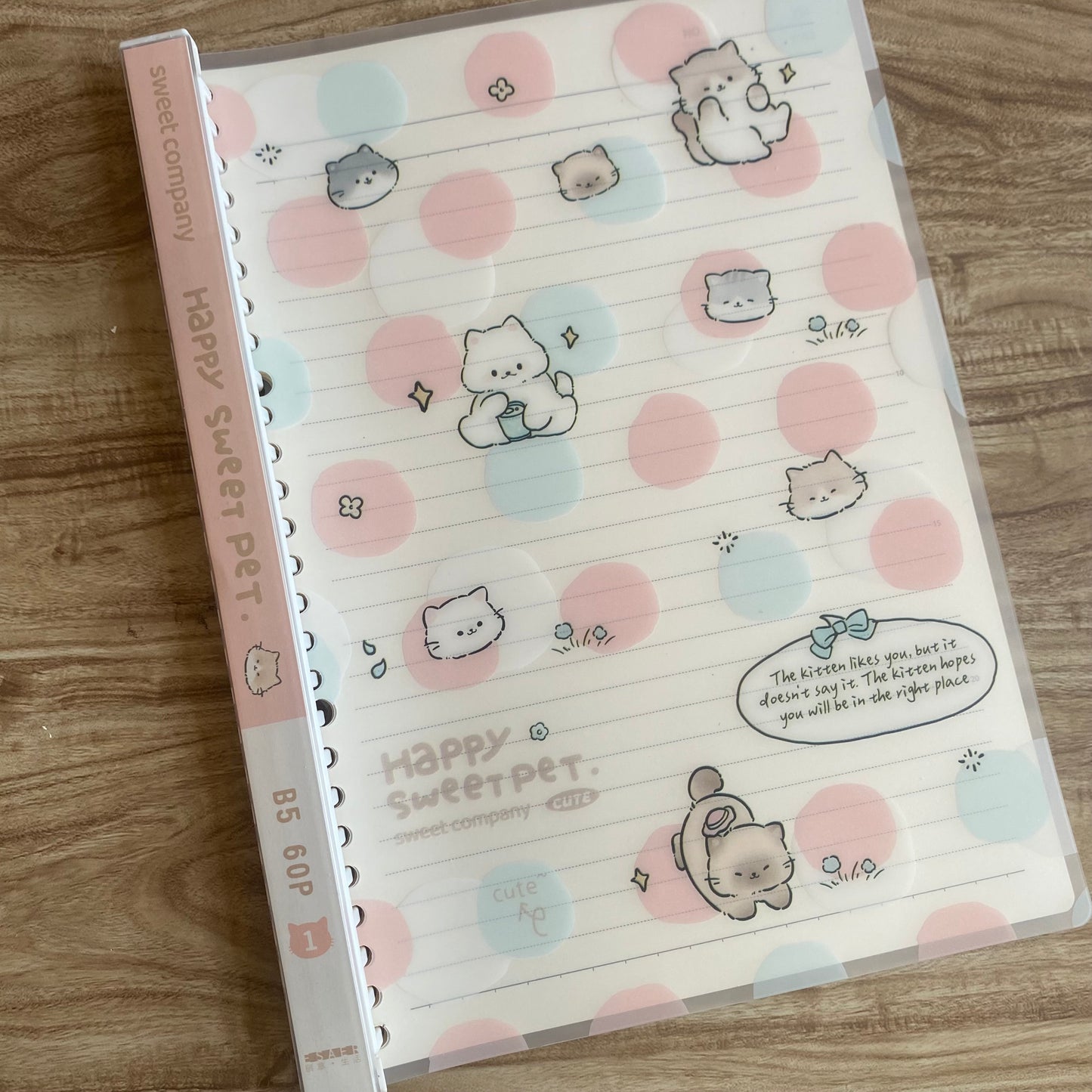 Cuaderno infinito "gatitos" B5 -50 hojas rayadas