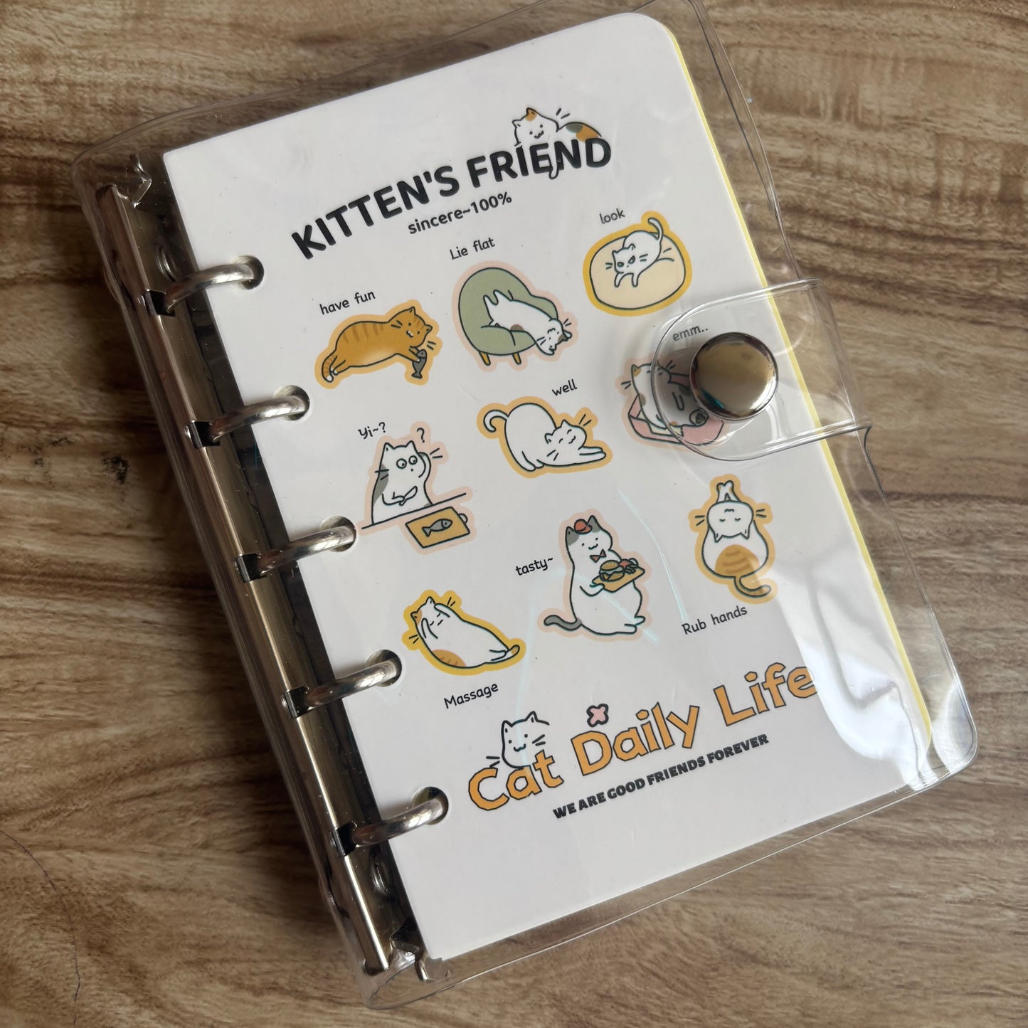Mini binder A7 gatitos-80 hojas
